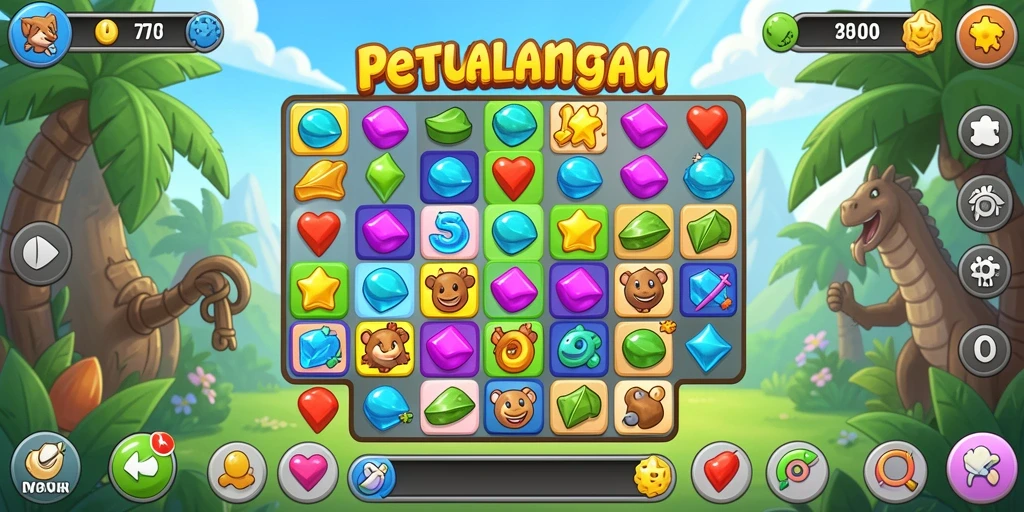 Tampilan menarik dari gameplay seru 2757 yang penuh warna.