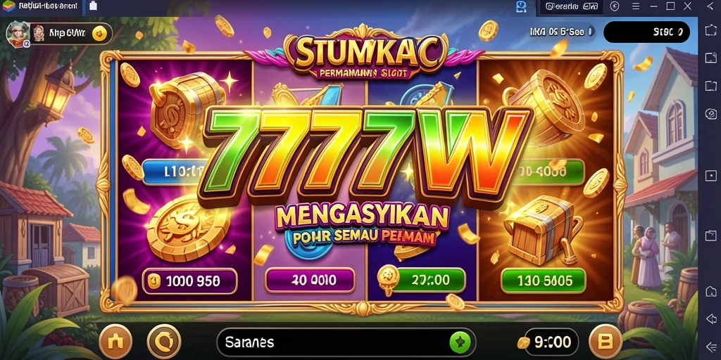 Screenshot gameplay 7777W yang menunjukkan pengalaman seru bermain Slot.