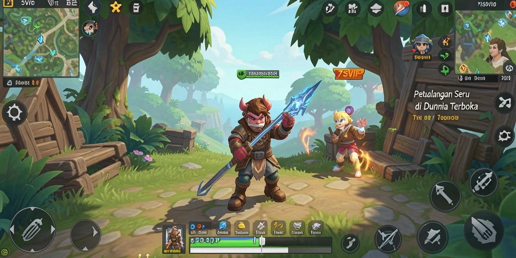 Tampilan gameplay yang menakjubkan di dunia terbuka 7SVIP.