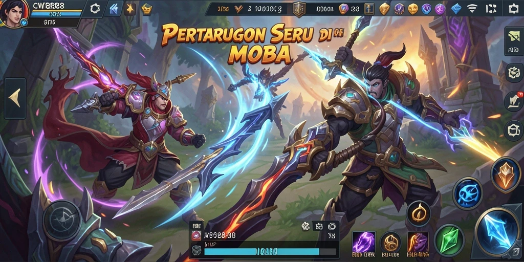 Tampilan gameplay seru di CW8888 dengan pertarungan strategis.