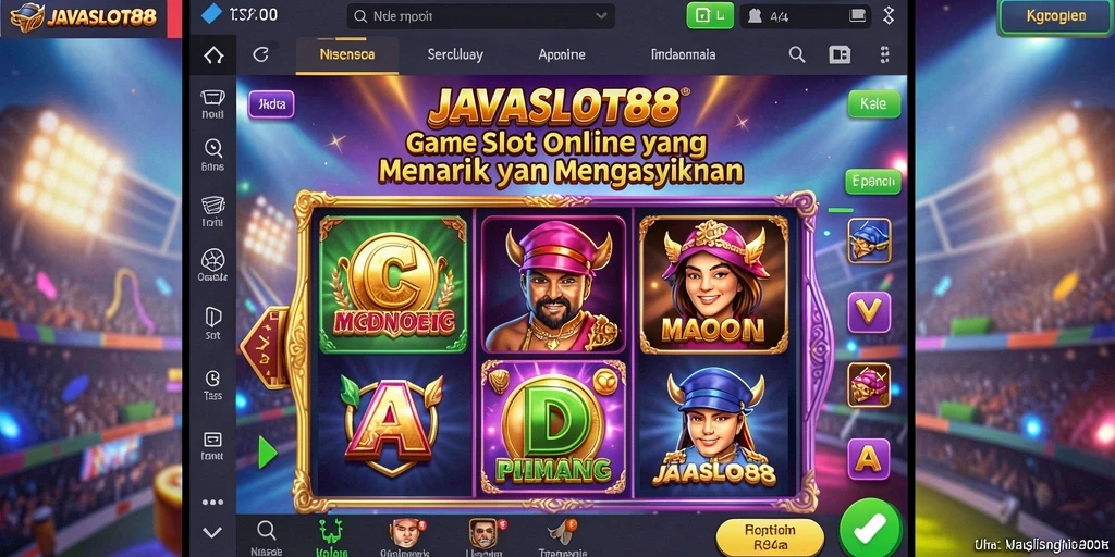 Tampilan gameplay menarik dari JAVASLOT88 yang penuh warna.
