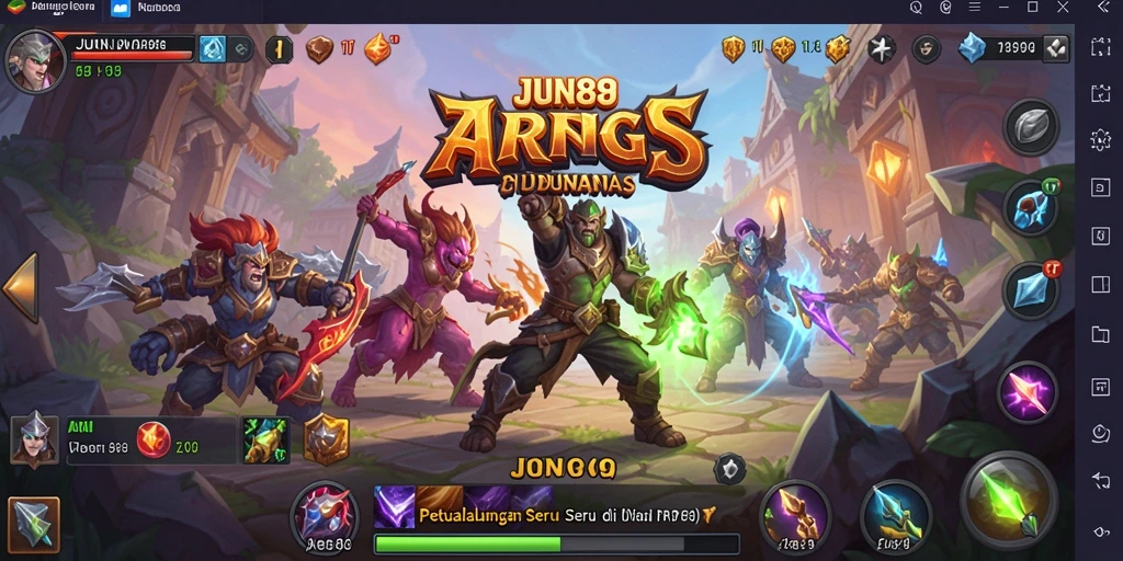 Tampilan gameplay <strong>JUN88</strong> yang menegangkan dan penuh aksi di dunia ARPG.