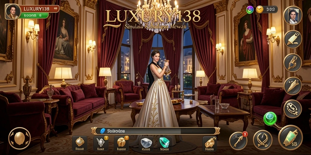 Tangkapan layar utama LUXURY138 yang menampilkan gameplay menarik dalam simulasi kehidupan mewah.