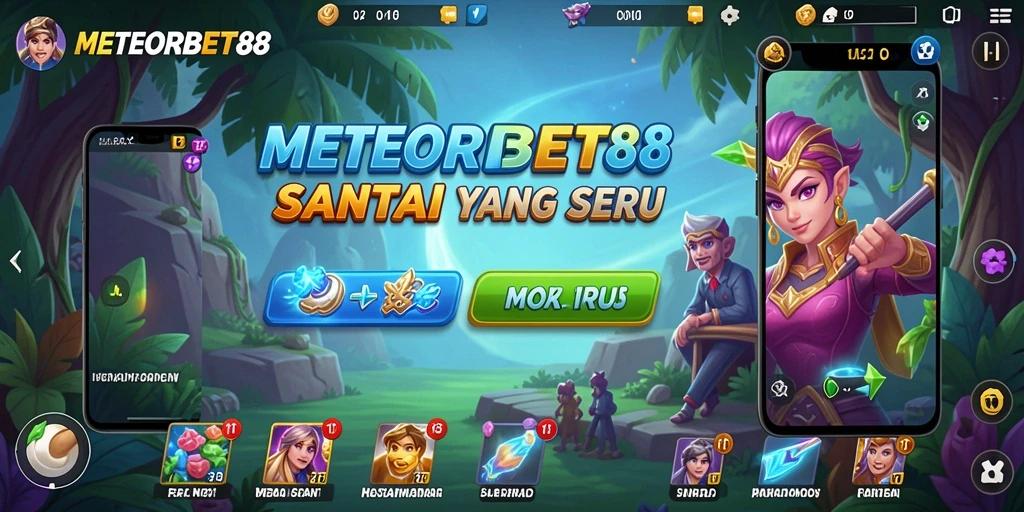 Screenshot utama METEORBET88 menampilkan gameplay seru dan interaktif.