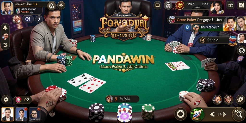 Screenshot gameplay PANDAWIN yang menampilkan aksi seru di meja Poker.
