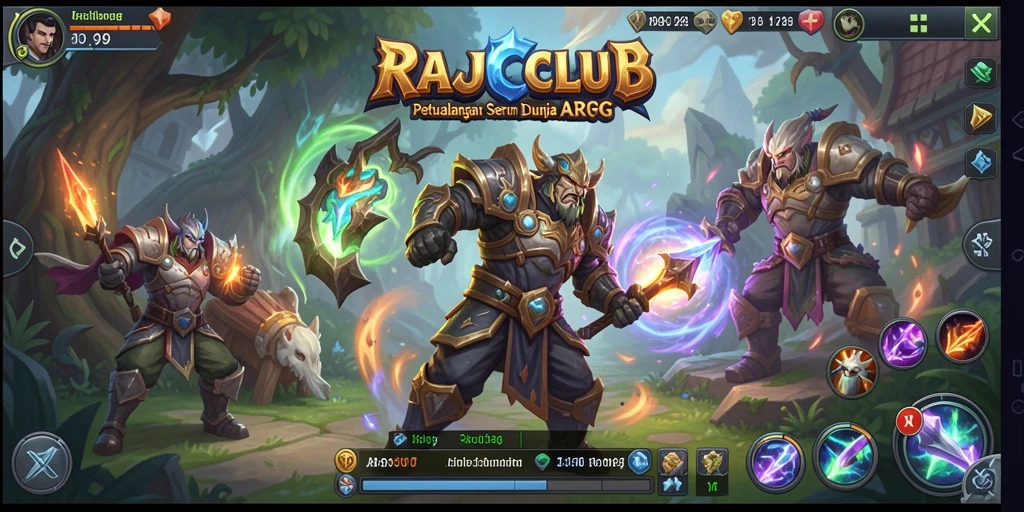 Tampilan gameplay seru RAJACLUB dalam petualangan ARPG yang menegangkan.