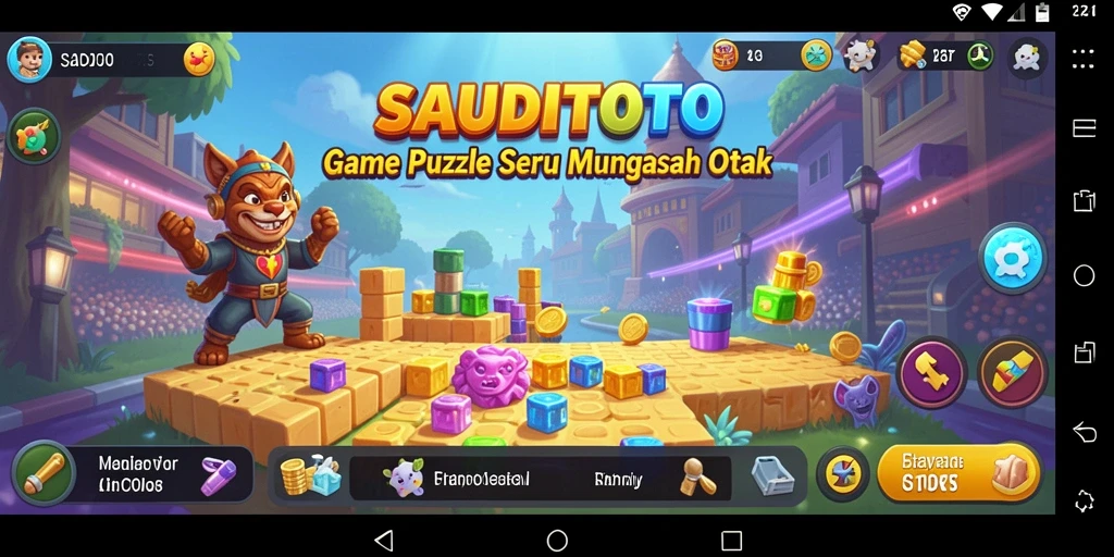 Tangkapan layar <strong>SAUDITOTO</strong> memperlihatkan gameplay menyenangkan dengan berbagai teka-teki.