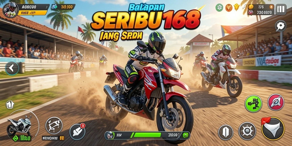 Tampilan sensasional dari gameplay balapan motor di SERIBU168.