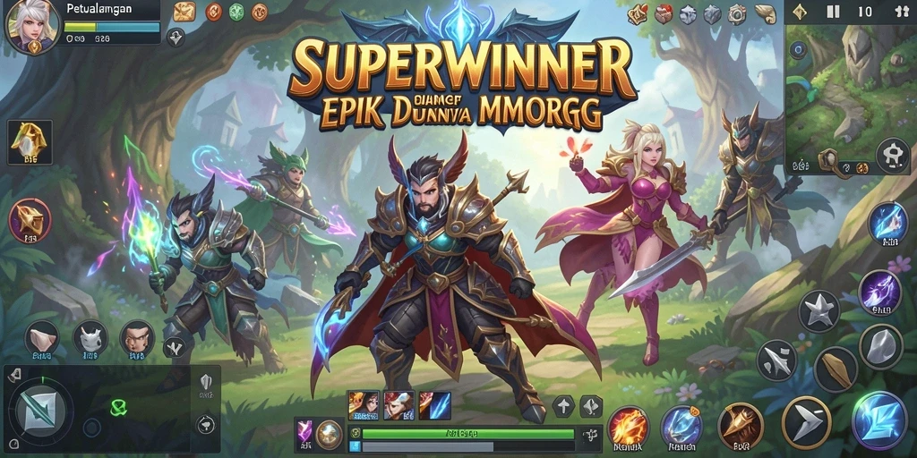 Gameplay SUPERWINNER yang seru dan mendebarkan di dunia MMORPG.