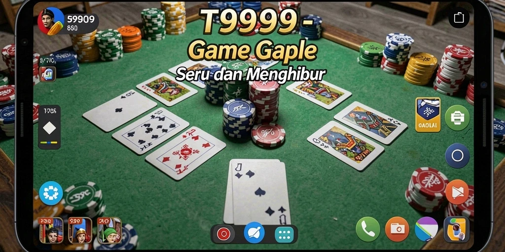 Gameplay seru dan mengasyikkan dalam T9999 Gaple.