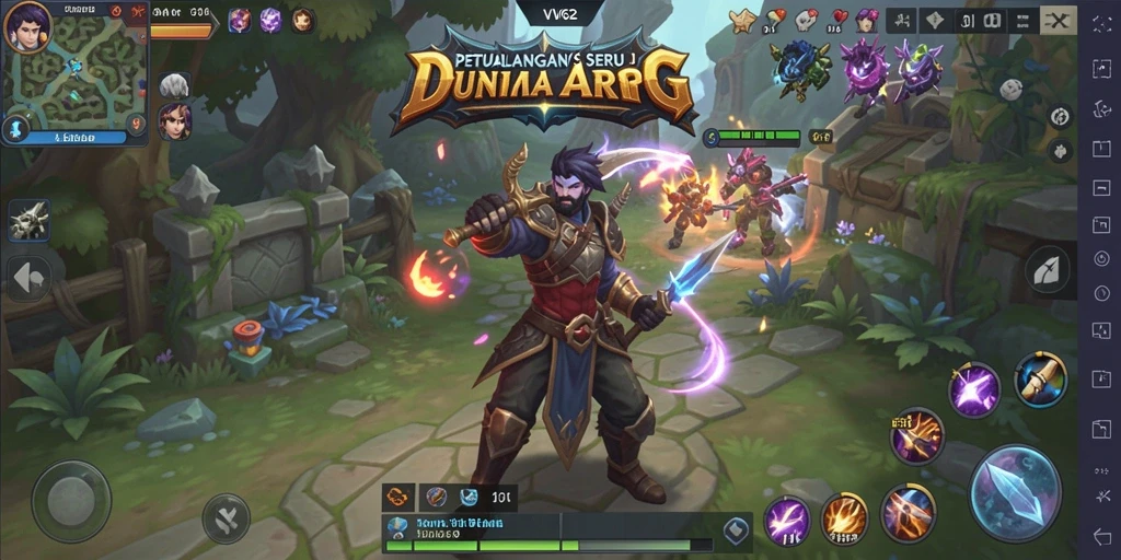 Tampilan gameplay menarik dan dinamis di VV62.