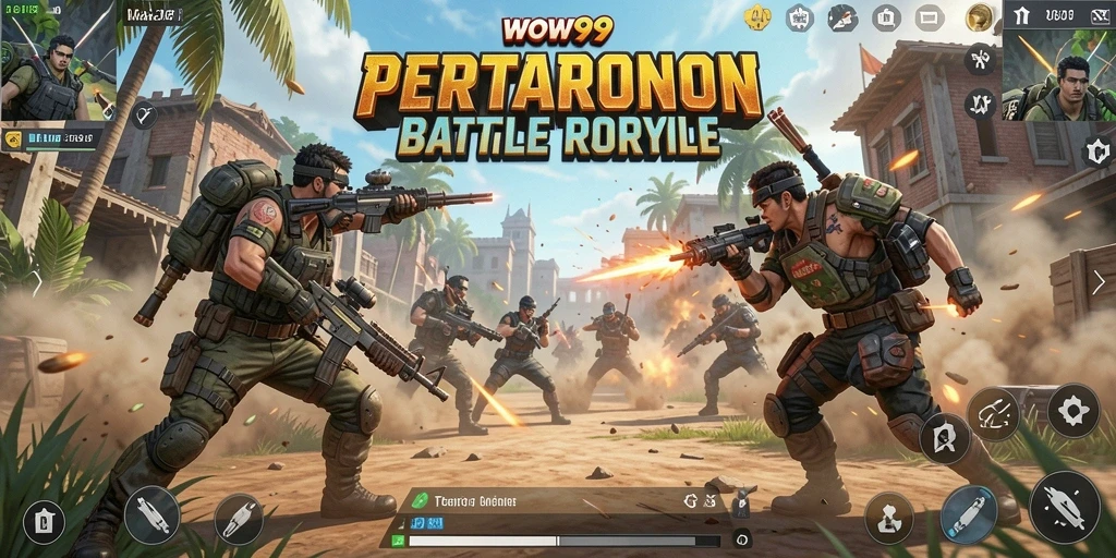 Tampilan seru dalam pertempuran di WOW99 Battle Royale.