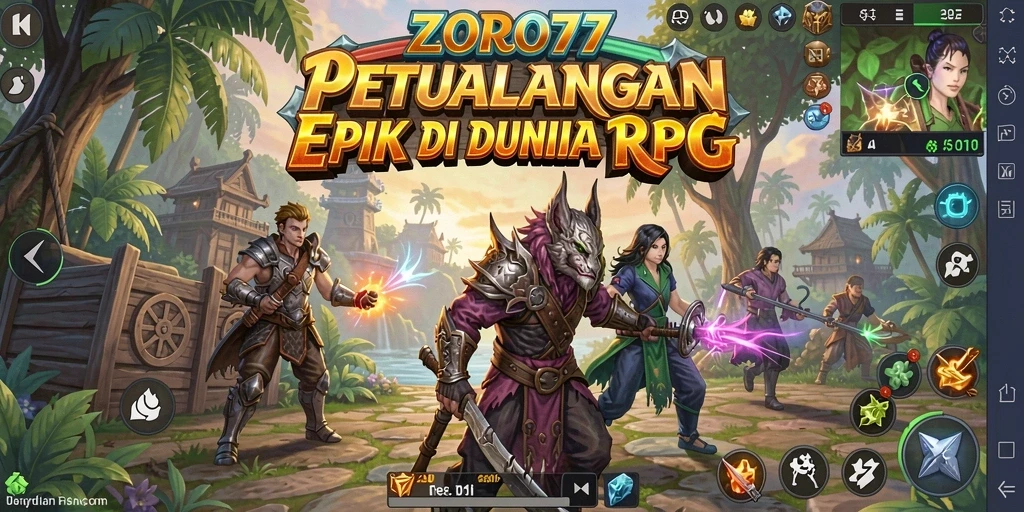 Tampilan gameplay RPG yang penuh aksi dan strategi.